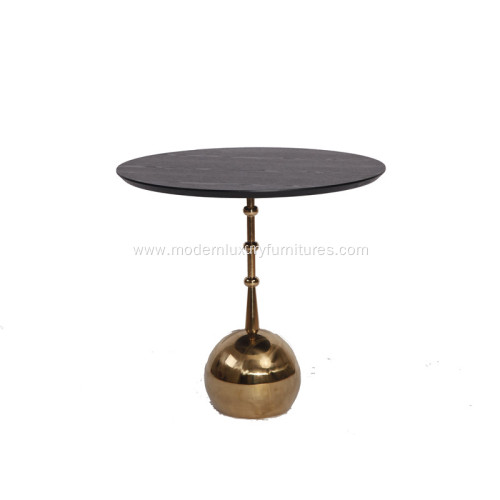 Wood Bauble Coffee Table with Stainless Steel Frame